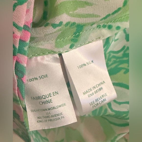 Lilly Pulitzer Sleeveless Silk Elsa Blouse Size XS NWT🌸🌸🌸 - Picture 4 of 7